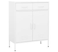 Vidaxl Storage Cabinet White 80X35X101.5 Cm Steel