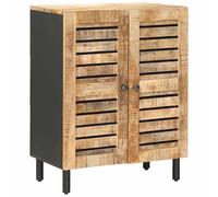 vidaXL Storage Cabinets 60 x 33 x 75 cm Solid Mango Wood Beige, Modern Wooden St