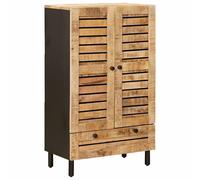 vidaXL Storage Cabinets Beige 60 x 33 x 100 cm Solid Mango Wood, Living Room, Mo