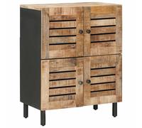 vidaXL Storage Cabinets Beige 60 x 33 x 75 cm Solid Mango Wood, Modern Living Ro