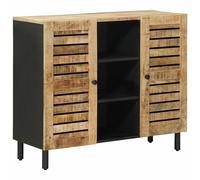 vidaXL Storage Cabinets Beige 90 x 33 x 75 cm Solid Mango Wood, Living Room Stor