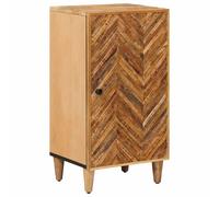 Storage cabinet Brown Solid Mango Wood 40x33.5x75cm Modern Brass Knob 1 Door XL
