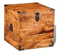 vidaXL Storage Chest Cubic Rough Mango Wood