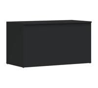 vidaXL Storage Chest Modern Household Furniture Accessories Storage Space Bedding Blanket Box Cabinet Trunk Container Unit Chipboard Black