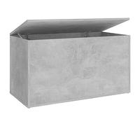 vidaXL Storage Chest Modern Household Furniture Accessories Storage Space Bedding Blanket Box Cabinet Trunk Container Unit Chipboard Concrete Grey