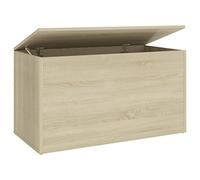 vidaXL Storage Chest Modern Household Furniture Accessories Storage Space Bedding Blanket Box Cabinet Trunk Container Unit Chipboard Sonoma Oak