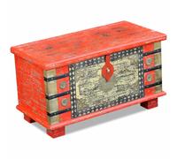 vidaXL Storage Chest Red Mango Wood 80x40x45cm Oriental Design Cabinet Box