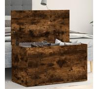vidaXL Storage Chest Smoked Oak 84x42x46 cm Engineered Wood