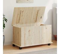 vidaXL Storage Chest with Wheels ALTA 73x39.5x44 cm Solid Wood Pine