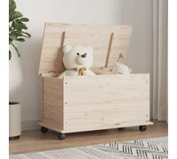 vidaXL Storage Chest with Wheels ALTA 73x39.5x44 cm Solid Wood Pine