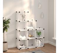 VidaXL Storage Cube Organiser With 9 Cubes Transparent, Clear