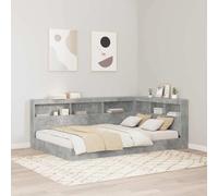 vidaXL Storage Headboard Concrete Grey 120 cm Engineered Wood