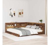 vidaXL Storage Headboard with Shelf Old Wood 180 cm Engineered Wood