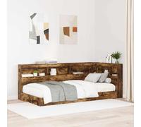 vidaXL Storage Headboard with Shelf Smoked Oak 100 cm Engineered Wood
