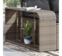 vidaXL Storage Shelves 2 pcs Grey Poly Rattan
