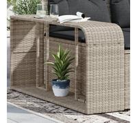 vidaXL Storage Shelves Display Storage Racks 2 pcs Light Grey Poly Rattan
