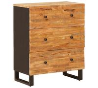 Sideboard Brown Solid Mango Wood 60 x 33 x 75 cm Rectangular Storage Unit Large