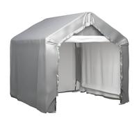 vidaXL Storage Tent Grey Galvanised Steel Outdoor Canopy Pavilion Tent Shelter