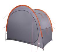 vidaXL Storage Tent, Lightweight Tent for Storage, Utility Tent for Camping Outdoor Hiking Backpacking, Storage Shelter, Grey and Orange Waterproof