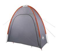 vidaXL Storage Tent - Grey/Orange, Waterproof Camping Organizer with PU Coating, Fibreglass Poles, Easy Setup, Spacious & Portable