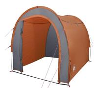 vidaXL Outdoor Storage Tent - Water- 185T Taffeta Camping Shelter, Grey/Orange, 204x183x178cm, Portable with Easy Setup