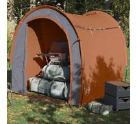 vidaXL Outdoor Storage Tent - Water- 185T Taffeta Camping Shelter, Grey/Orange, 204x183x178cm, Portable with Easy Setup