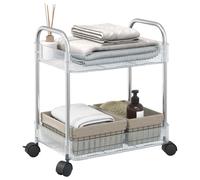 vidaXL Storage Trolley 2-Tier Transparent 37x28x43.5 cm Acrylic