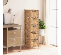 vidaXL Storage Unit with 5 Baskets 25.5x37x100 cm Water Hyacinth