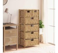 vidaXL Storage Unit with 6 Baskets 47x37x100 cm Water Hyacinth