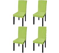 vidaXL Straight Stretchable Chair Cover 4 pcs Green