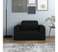 vidaXL Stretch Couch Slipcover Black Polyester Jersey Couch Cover Protector