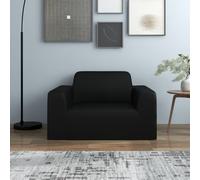 vidaXL Stretch Couch Slipcover Black Polyester Jersey Couch Cover Protector