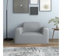 vidaXL Stretch Couch Slipcover Grey Polyester Jersey Couch Cover Protector