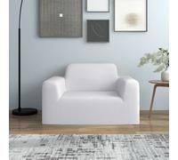 vidaXL Stretch Couch Slipcover White Polyester Jersey Couch Cover Protector