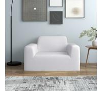vidaXL Stretch Couch Slipcover White Polyester Jersey, White