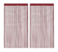 vidaXL 2x String Curtains 100x250 cm Burgundy Room Divider Window Background