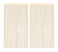 vidaXL String Curtains 2 pcs 100x250 cm Cream