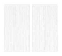 vidaXL String Curtains 2 pcs 100x250 cm White