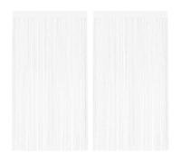 vidaXL 2x String Curtains 100x250cm White Room Divider Window Door Background