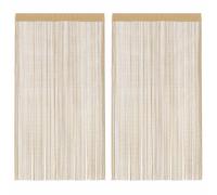 vidaXL String Curtains 2 pcs 140x250 cm Beige