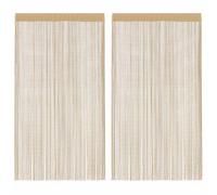 Vidaxl String Curtains 2 Pcs 140X250 Cm Beige