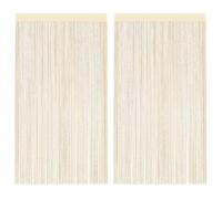 vidaXL String Curtains 2 pcs 140x250 cm Cream UK NEW