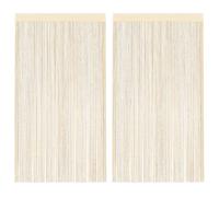 vidaXL String Curtains 2 pcs 140x250 cm Cream UK NEW