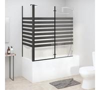 Vidaxl Stripe Bath Enclosure 120X68X130 Cm Tempered Glass Bath Enclosures