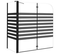 vidaXL Stripe Bath Enclosure 120x68x130 cm Tempered Glass