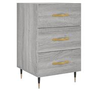 (grey sonoma) vidaXL Bedside Cabinets Side Table Bedstand Nightstand 2 pcs Engineered Wood