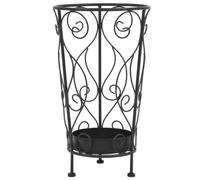 vidaXL Umbrella Stand Vintage Style Metal 26x46cm Black Walking Stick Holder