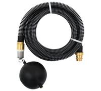 vidaXL Suction Hose Garden Hose Pipe with Brass Connectors Black 1.1" 10 m PVC