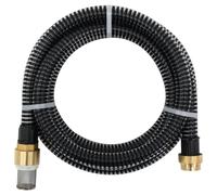 vidaXL Suction Hose Garden Hose Pipe with Brass Connectors Black 1.1" 20 m PVC