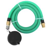 vidaXL Suction Hose Garden Hose Pipe with Brass Connectors Green 1.1" 25 m PVC